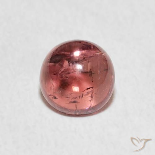 1.00ct 자연스러운 딥 핑크 전기석, 둥근, 투명한