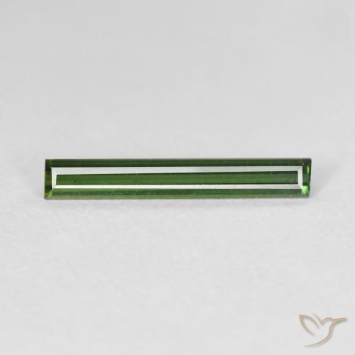 0.78ct 자연스러운 Medium Dark-Green 전기석, 바게트, VVS-VS