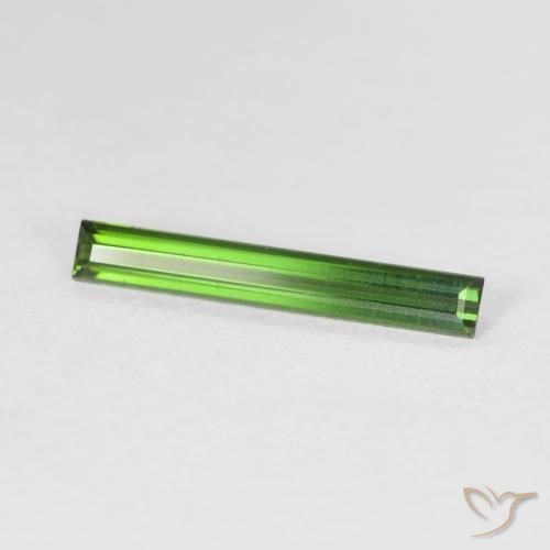 0.78캐럿 천연 Medium Dark-Green 전기석, 바게트, VVS-VS