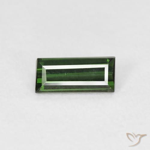 0.46ct 자연스러운 포레스트 그린 전기석, 바게트, VVS-VS