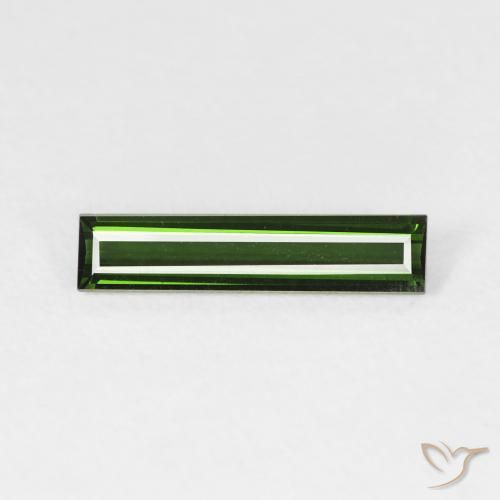 0.85ct 자연스러운 포레스트 그린 전기석, 바게트, VVS-VS