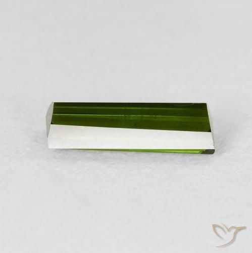 0.96캐럿 천연 짙은 녹색 전기석, 바게트, VVS-VS