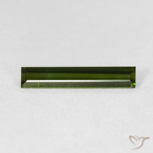 1.00ct 자연스러운 포레스트 그린 전기석, 바게트, VVS-VS