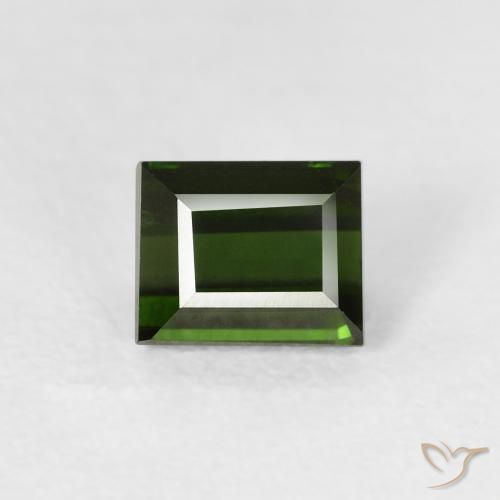 0.98ct 자연스러운 포레스트 그린 전기석, 바게트, VVS-VS