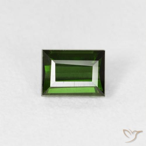 0.52ct 자연스러운 딥그린 전기석, 바게트, VVS-VS