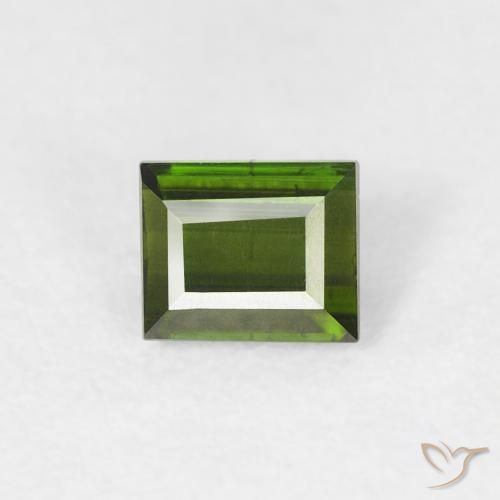 0.46ct 자연스러운 포레스트 그린 전기석, 바게트, VS