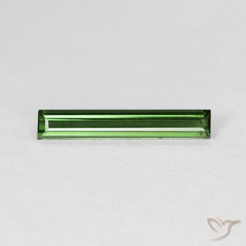 0.83ct 자연스러운 흙빛 녹색 전기석, 바게트, VVS-VS