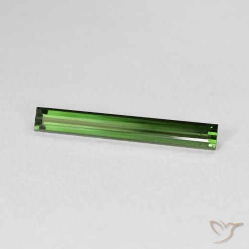 1.14ct 자연스러운 흙빛 녹색 전기석, 바게트, VVS-VS