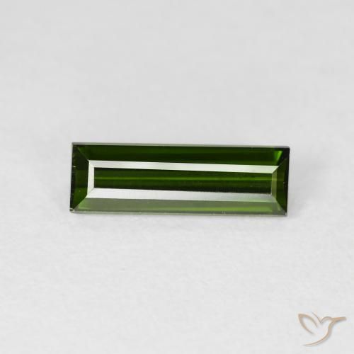 1.28ct 자연스러운 포레스트 그린 전기석, 바게트, VVS-VS