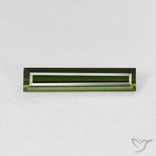 0.94ct 자연스러운 황록색 전기석, 바게트, VVS