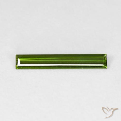 0.55ct 자연스러운 포레스트 그린 전기석, 바게트, VVS