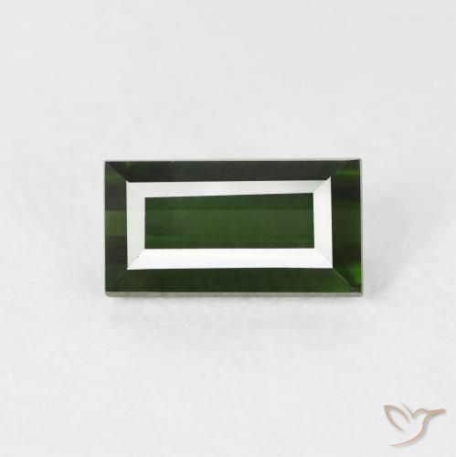 1.18ct 자연스러운 포레스트 그린 전기석, 바게트, VVS