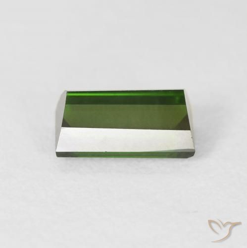 1.18캐럿 천연 포레스트 그린 전기석, 바게트, VVS