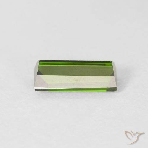 0.95캐럿 천연 포레스트 그린 전기석, 바게트, VVS