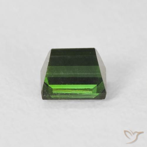 0.35캐럿 천연 짙은 녹색 전기석, 바게트, VVS