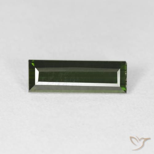 1.70ct 자연스러운 딥그린 전기석, 바게트, VS