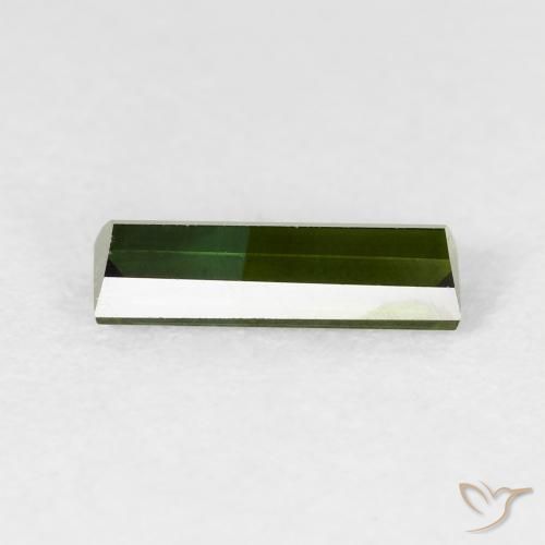 0.95캐럿 천연 포레스트 그린 전기석, 바게트, VVS