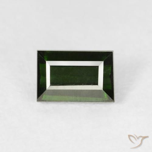 1.16ct 자연스러운 딥그린 전기석, 바게트, VVS