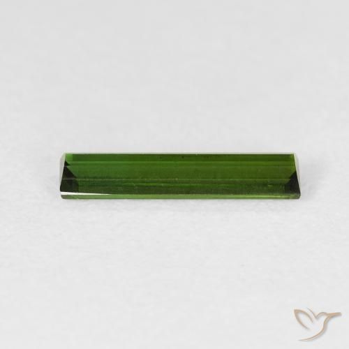 0.70캐럿 천연 흙빛 녹색 전기석, 바게트, VVS