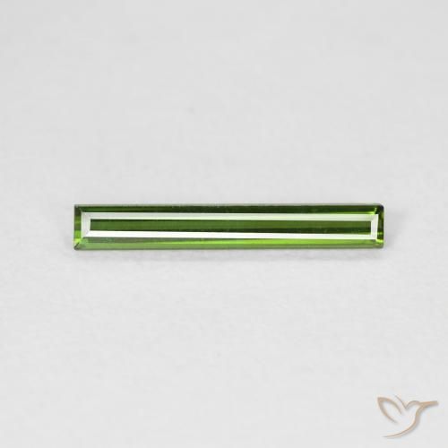 0.47ct 자연스러운 딥그린 전기석, 바게트, VVS