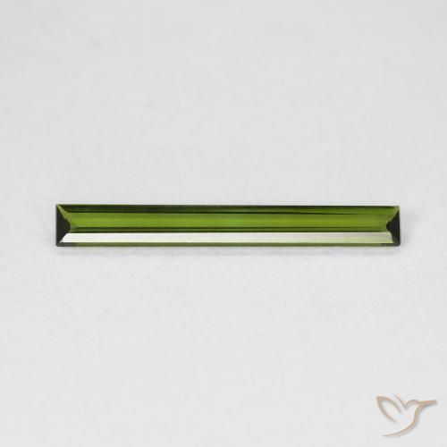 0.55ct 자연스러운 딥그린 전기석, 바게트, VVS