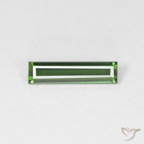 0.60ct 자연스러운 포레스트 그린 전기석, 바게트, VVS