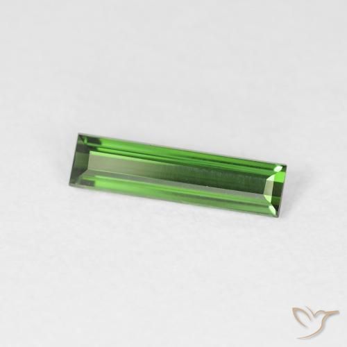 0.60캐럿 천연 포레스트 그린 전기석, 바게트, VVS