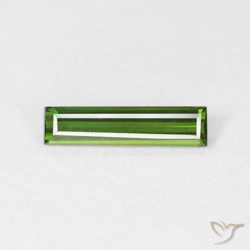 0.46ct 자연스러운 흙빛 녹색 전기석, 바게트, VVS