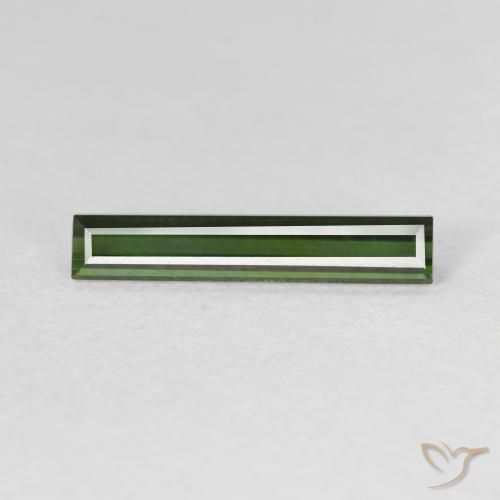 0.95ct 자연스러운 포레스트 그린 전기석, 바게트, VVS