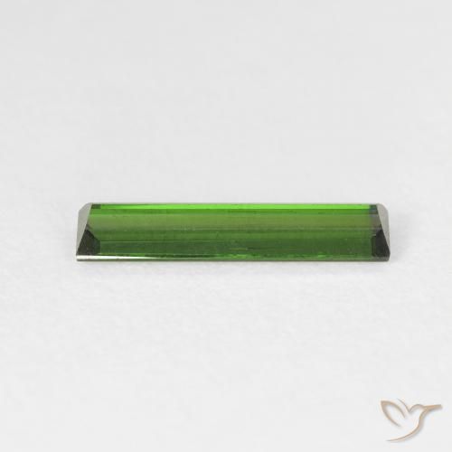 0.89캐럿 천연 포레스트 그린 전기석, 바게트, VVS
