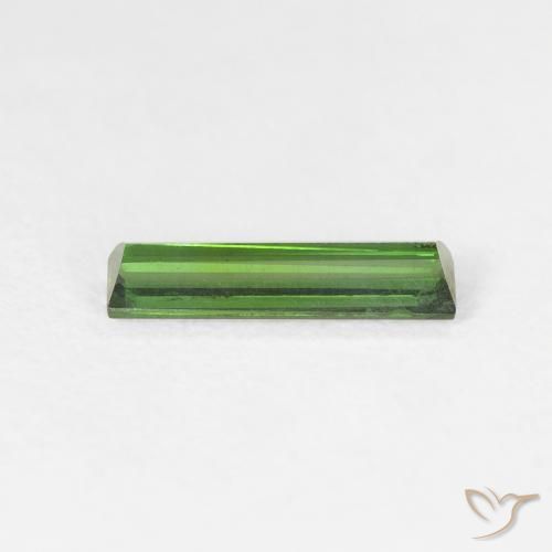0.63캐럿 천연 Medium Dark-Green 전기석, 바게트, VS