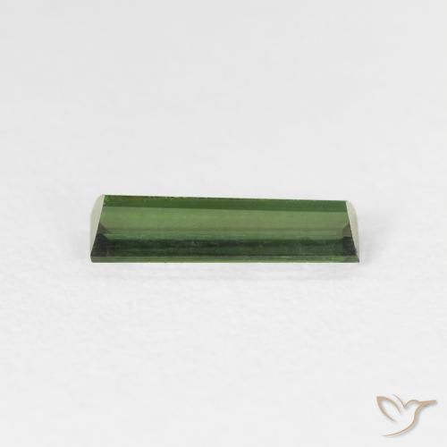 0.75캐럿 천연 Medium Dark-Green 전기석, 바게트, VS