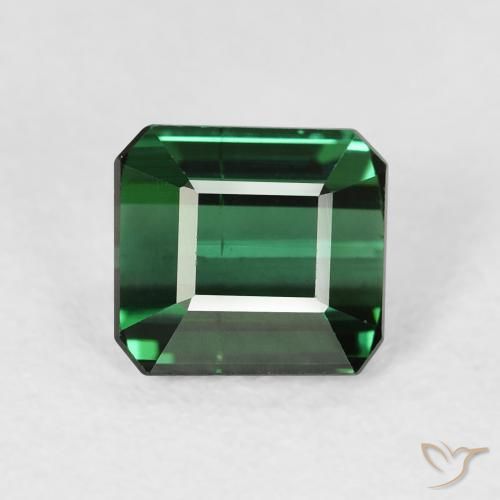 1.77ct 자연스러운 포레스트 그린 전기석, 에메랄드 컷, VS-SI