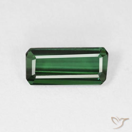 1.56ct 자연스러운 포레스트 그린 전기석, 에메랄드 컷, VVS-VS