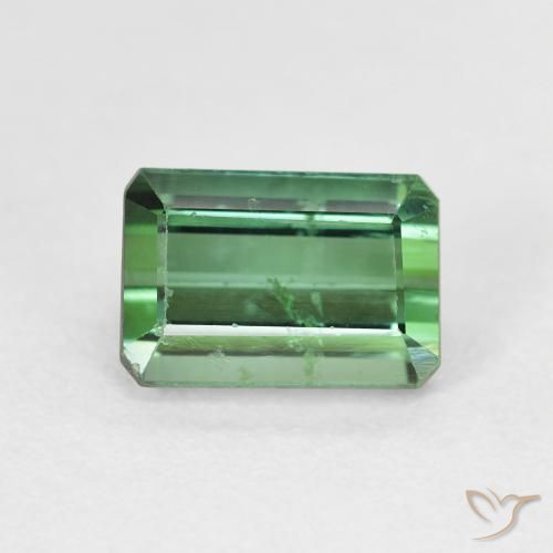 2.51ct 자연스러운 녹색 전기석, 에메랄드 컷, VS-SI