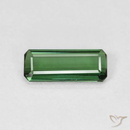 0.81ct 자연스러운 녹색 전기석, 에메랄드 컷, VS
