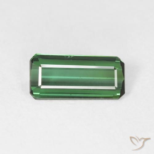 1.40ct 자연스러운 녹색 전기석, 에메랄드 컷, VVS-VS