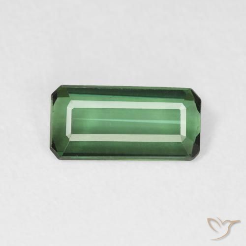 0.95ct 자연스러운 녹색 전기석, 에메랄드 컷, VVS