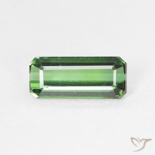 0.79ct 자연스러운 녹색 전기석, 에메랄드 컷, VVS-VS