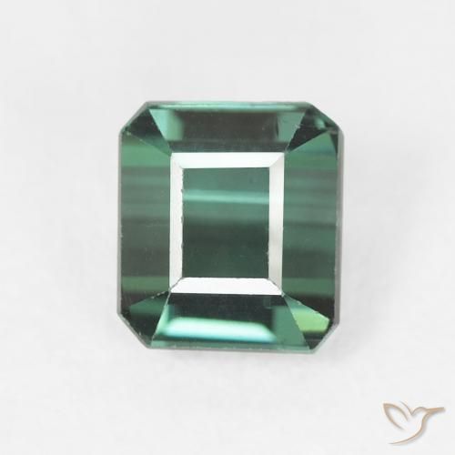 1.35ct 자연스러운 쿨 그린 전기석, 에메랄드 컷, VVS-VS