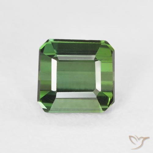 1.00ct 자연스러운 Medium Dark-Green 전기석, 에메랄드 컷, VVS-VS