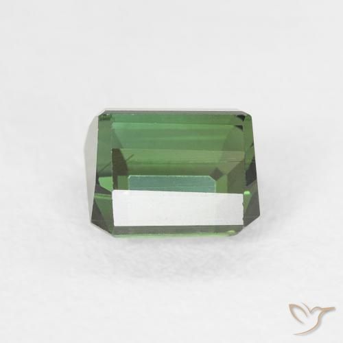 1.00캐럿 천연 Medium Dark-Green 전기석, 옥타곤 / 에메랄드 컷, VVS-VS