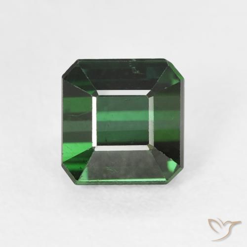 1.72ct 자연스러운 포레스트 그린 전기석, 에메랄드 컷, VS