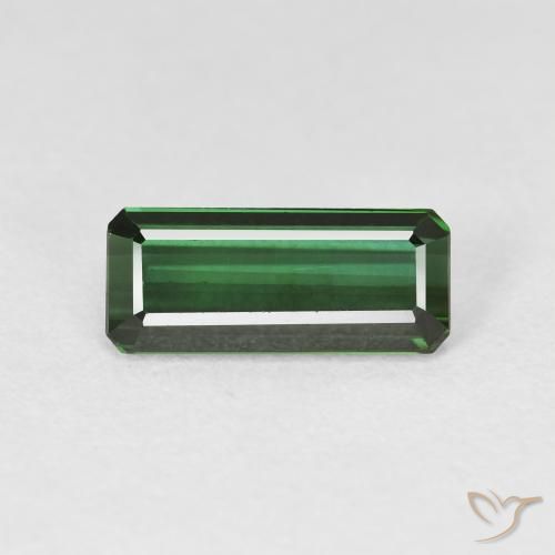 2.07ct 자연스러운 짙은 녹색 전기석, 에메랄드 컷, VVS-VS