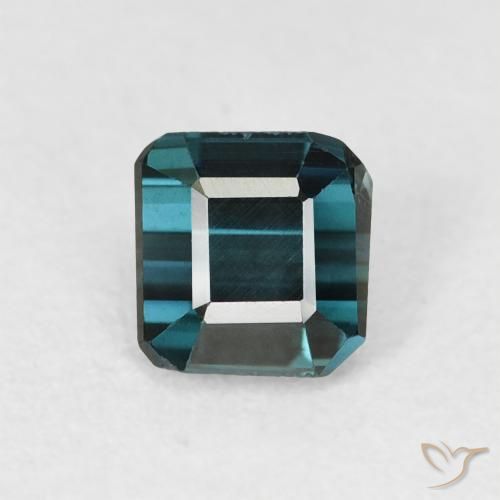 0.72ct 자연스러운 딥 네이비 블루 전기석, 에메랄드 컷, VVS-VS