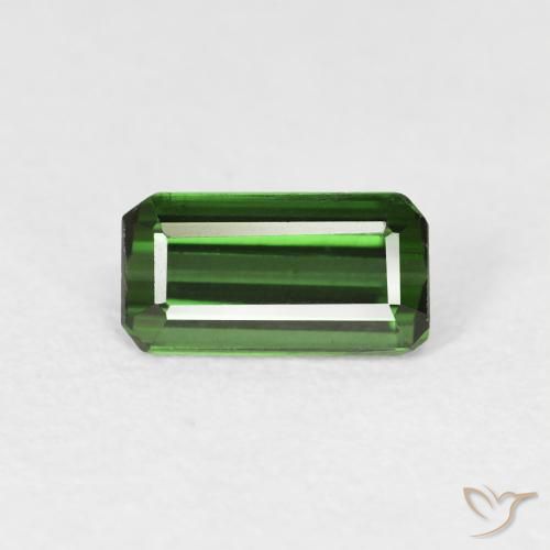 0.69ct 자연스러운 Medium Dark-Green 전기석, 에메랄드 컷, VVS-VS