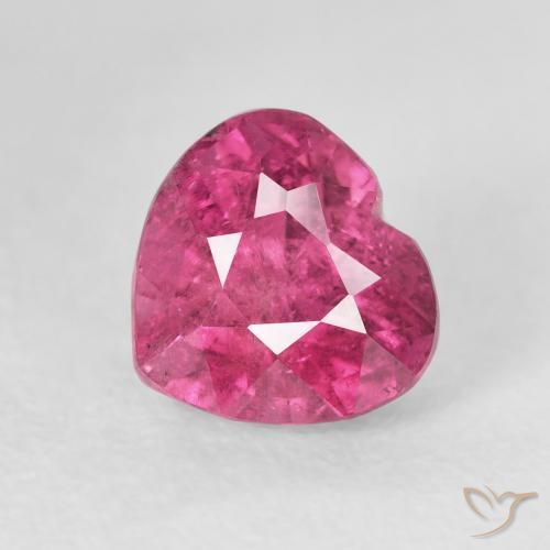 1.74ct 자연스러운 딥 마젠타 전기석, 마음, VS
