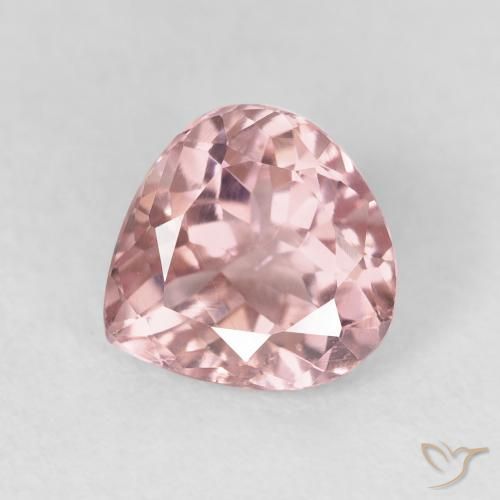 1.48ct 자연스러운 라이트 핑크 전기석, 배 모양, VS