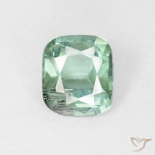 0.85ct 자연스러운 청록색 전기석, 방석, VS-SI