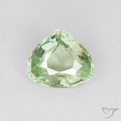 0.94ct 자연스러운 매우 밝은 세이지 그린 전기석, 일조, VS